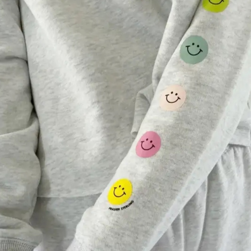 Frazier sterling cropped smile sweatshirt size small - Picture 1 of 4